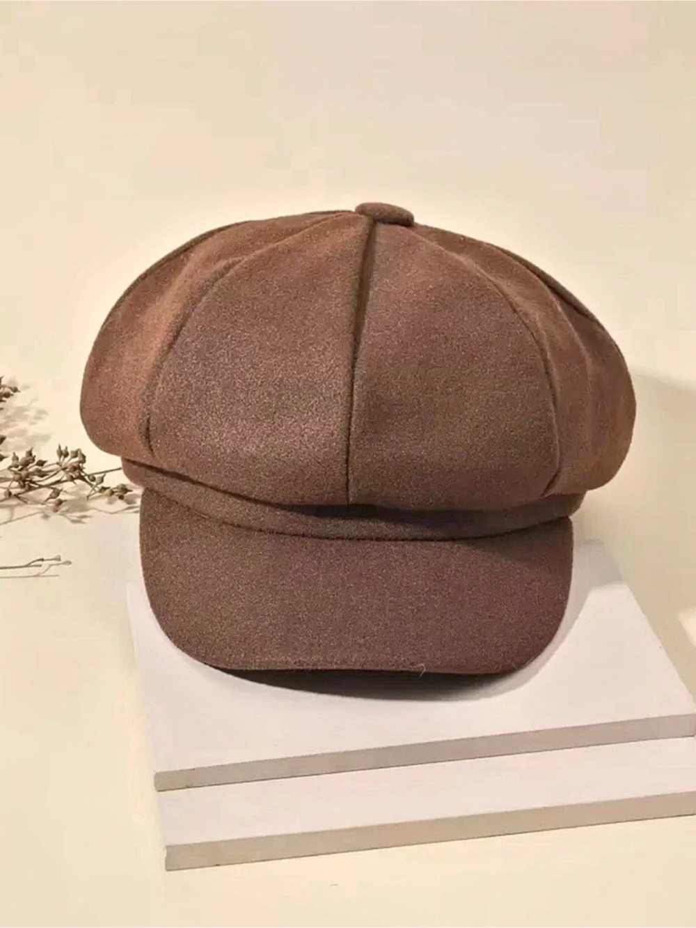 Brown Newsboy Cap Like New